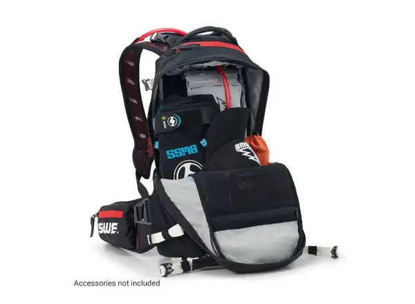 USWE Flow 16 backpack with back protector Black/Red 16 l