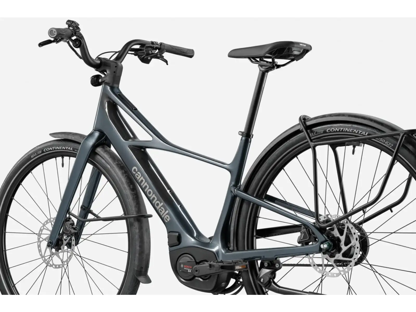 Cannondale FlyingV 2 Tungsten blue city lightweight e-bike