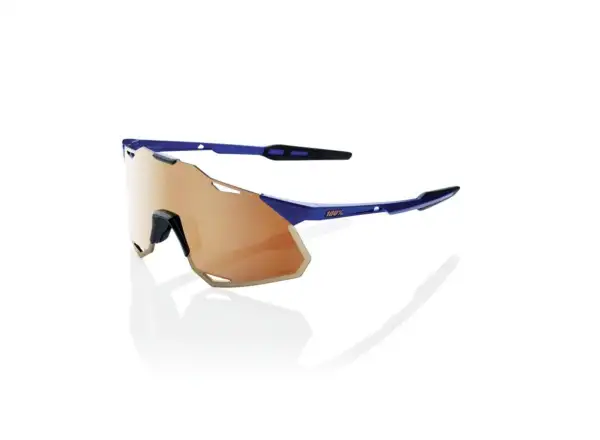 100% Hypercraft XS Glasses Gloss Cobalt Blue/HiPER Copper Mirror Lens