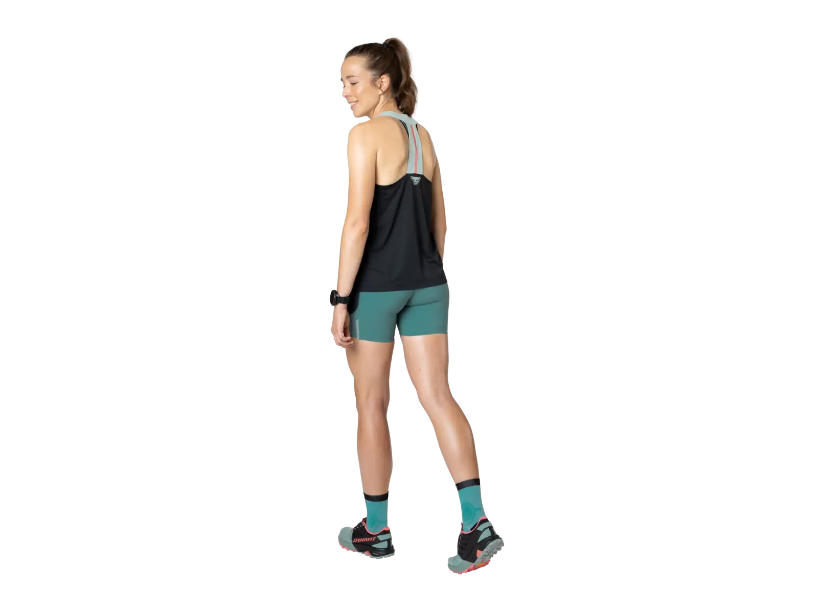 Dynafit Sky women's running tank top Black Out/Jadelite