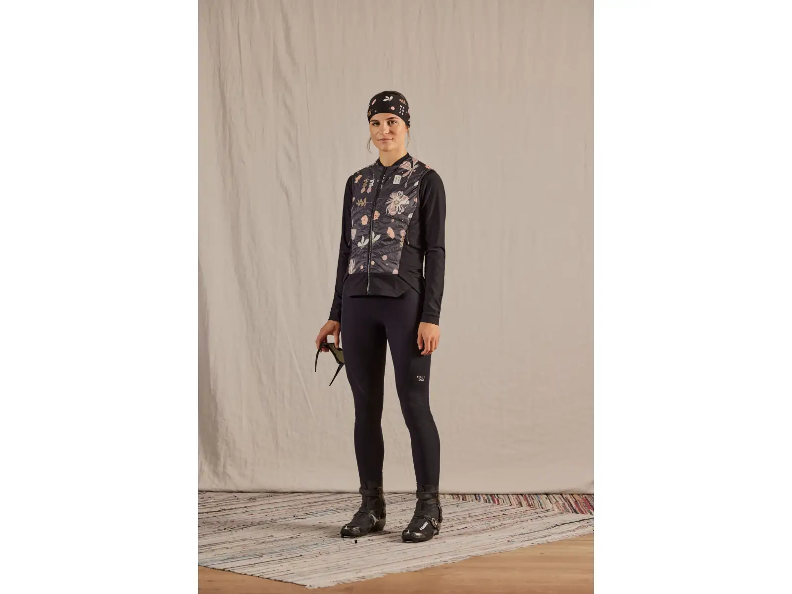 Maloja KekesM. women's vest Deep Black Flora