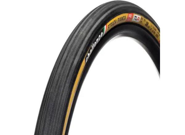 Challenge Strada Bianca TLR Pro 28" tire kevlar Black/Tan