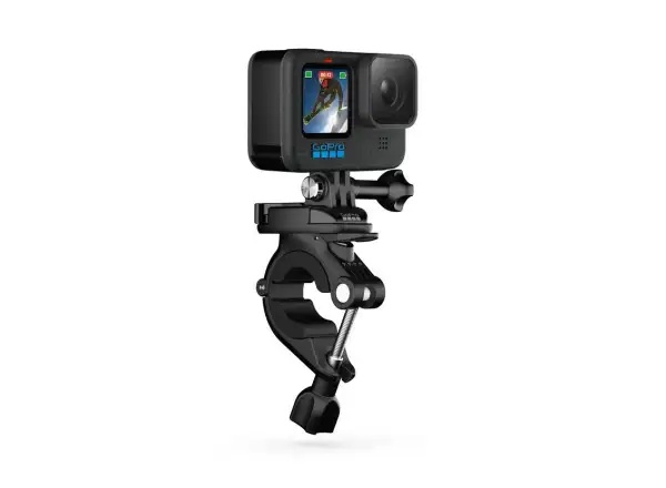 GoPro camera mount on handlebars