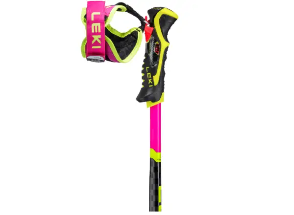 Leki WCR TBS SL 3D alpine poles Neonpink/Black/Neonyellow