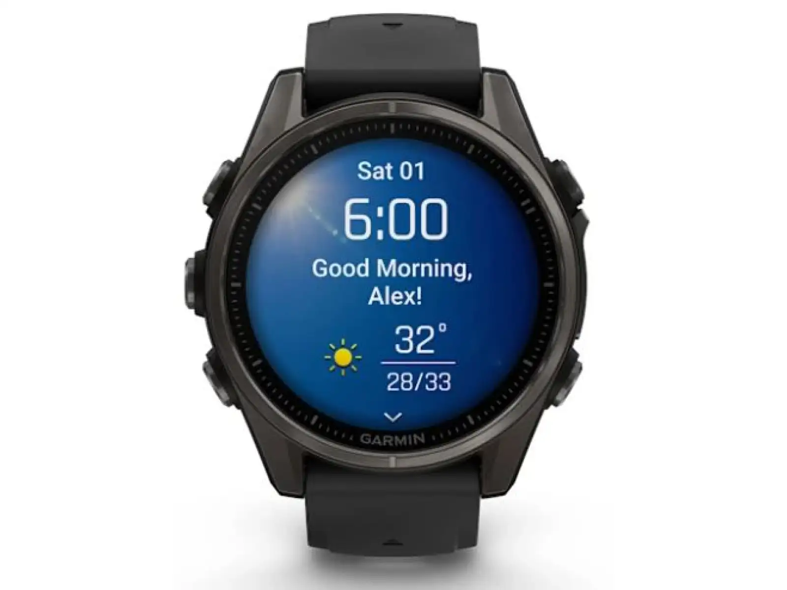 Garmin fenix 8 - 43 mm AMOLED Sapphire smart watch Carbon titanium Black/Pebble grey