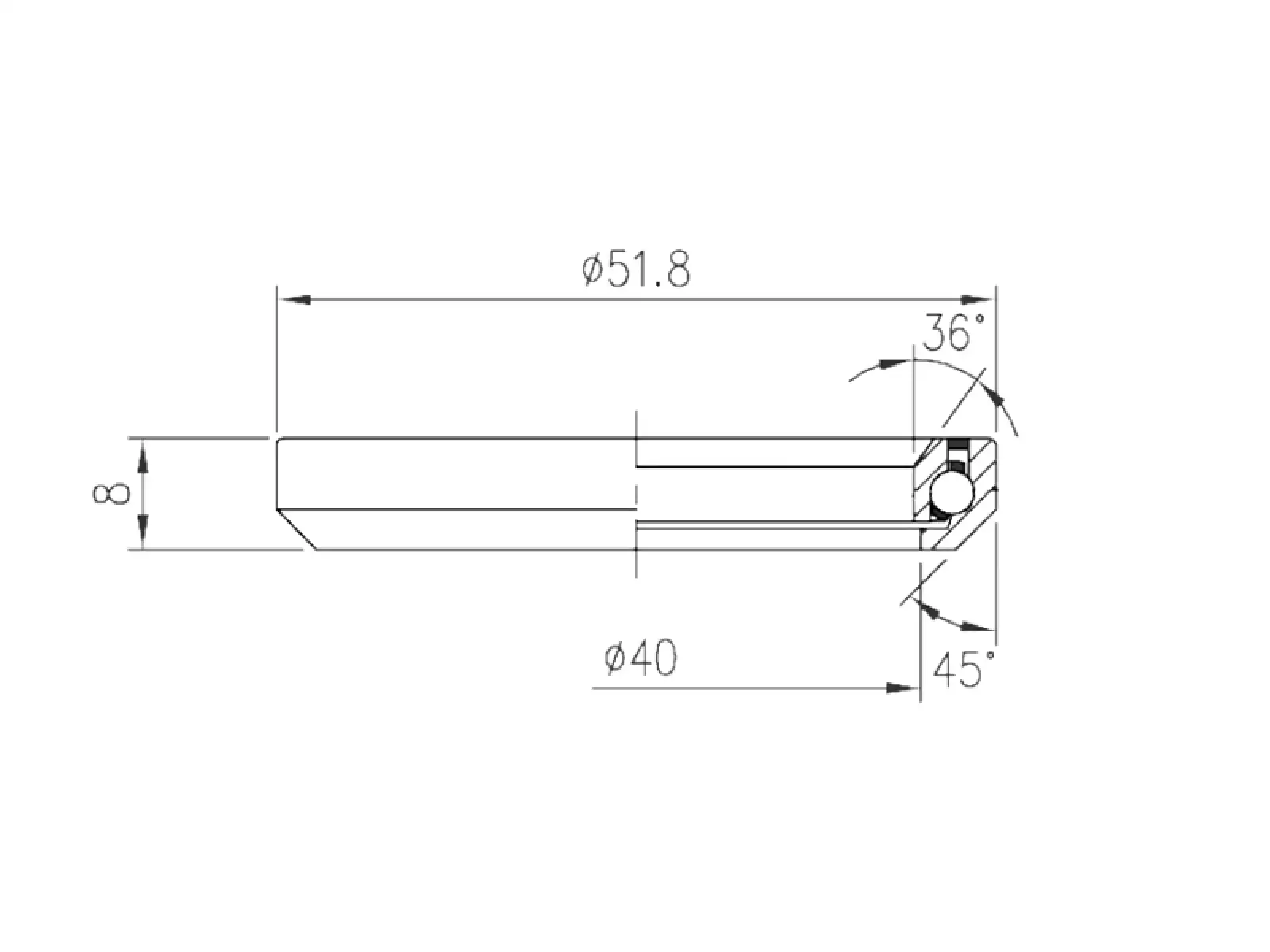 FSA ACB 073E MR127 bearing 36x45 1,5"