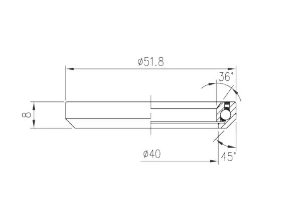 FSA ACB 073E MR127 bearing 36x45 1,5"