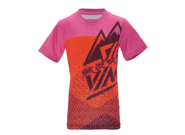 Silvini Denni kids jersey short sleeve Orange/Fuchsia