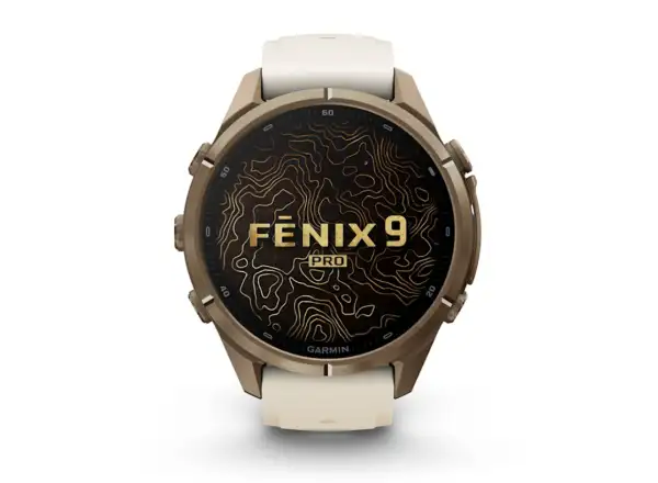 Garmin Fénix 9 Pro inReach 43 mm smartwatch Autumn Gold Titanium Cream/French Gray