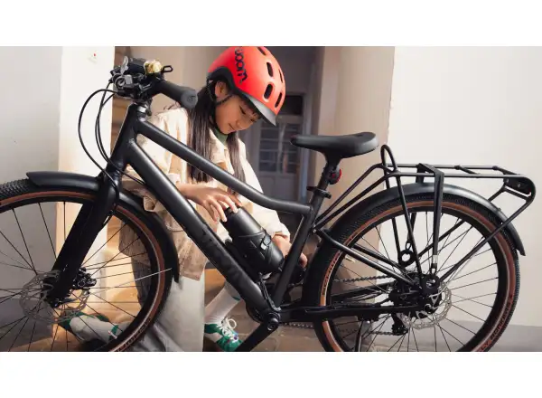 Woom Explore e 5 kids electric bike Graphite Grey