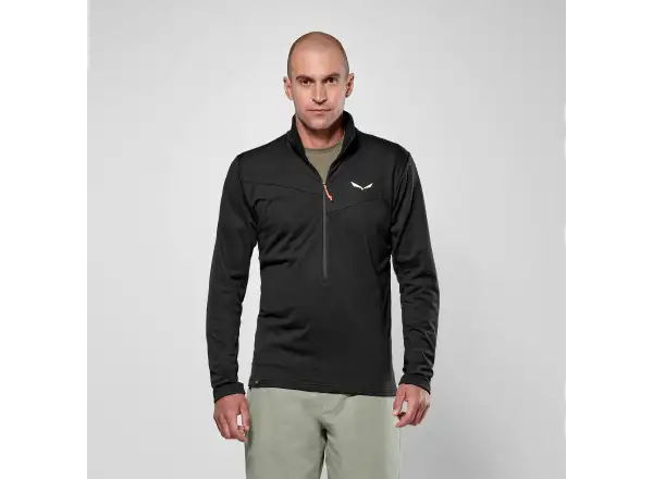 Salewa Puez Cammino Polarlite Half-Zip men's sweatshirt Black Out