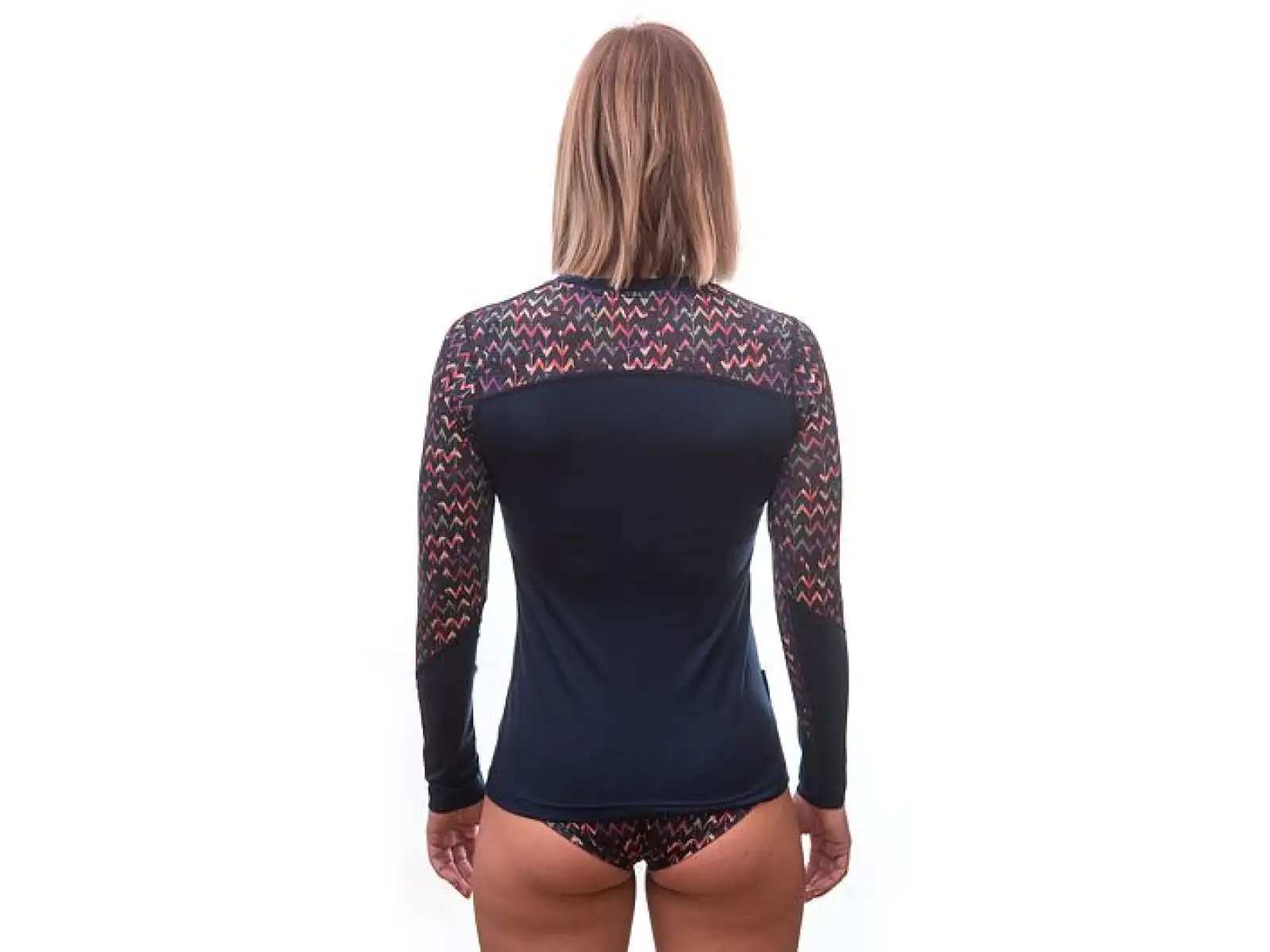 Sensor Merino Impress women's long sleeve shirt Deep Blue/Origami