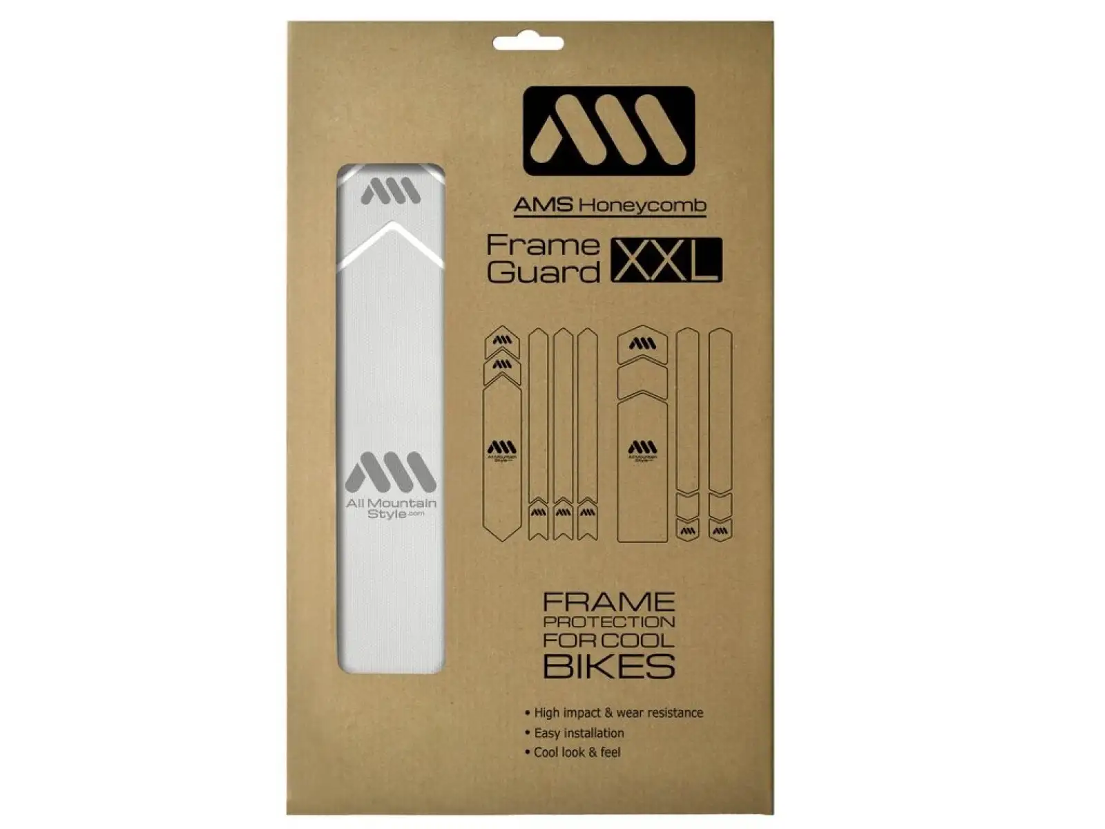 All Mountain Style frame protection stickers Full Clear/Silver