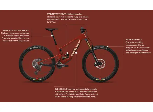 Santa Cruz Megatower 2 C 29 GX AXS full suspension bike Matte Carbon Black