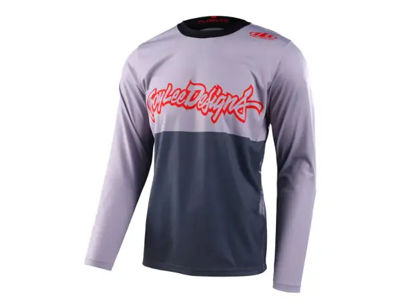 Troy Lee Designs Flowline Scripter men's jersey long sleeve charcoal