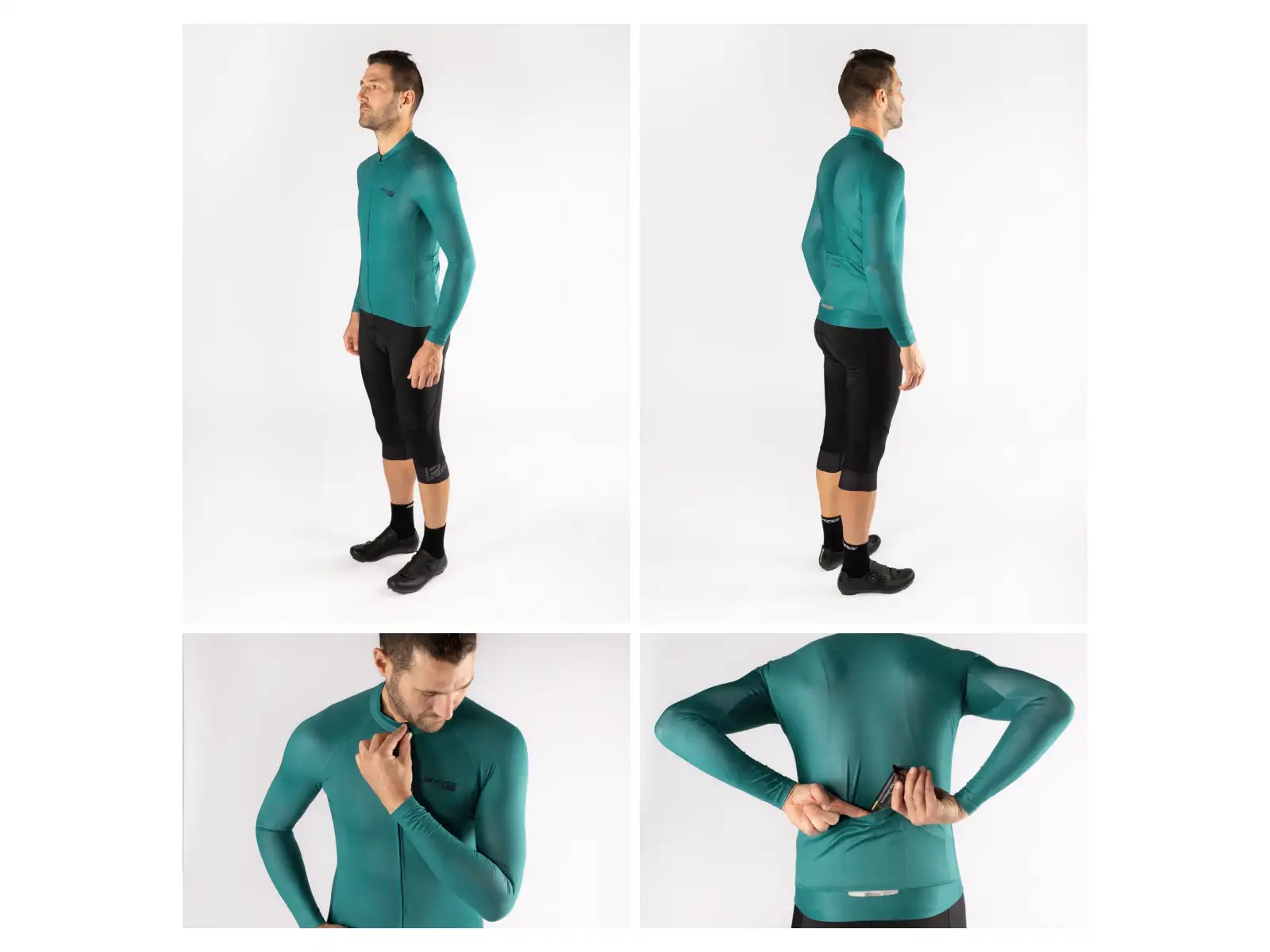 Force Pure men's jersey long sleeve Petrol