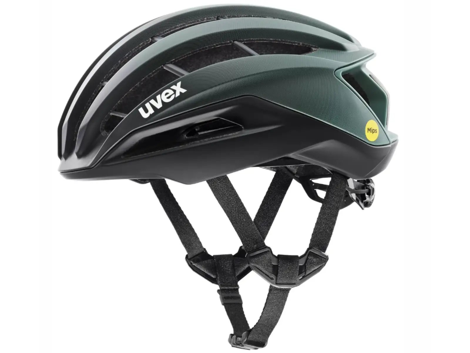 Uvex Surge Aero MIPS road helmet Black/Sage Green Matt