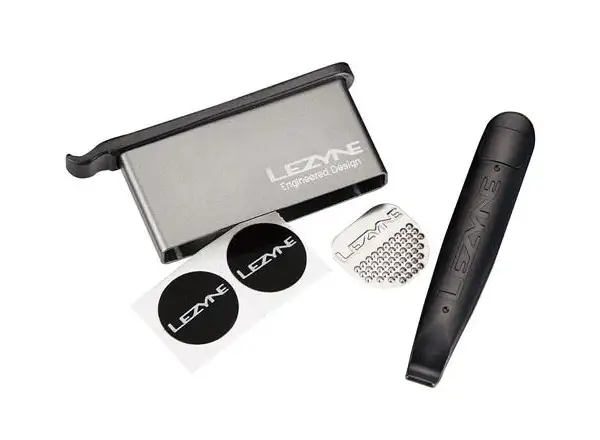 Lezyne Lever Kit patch kit in Alu box + tire levers