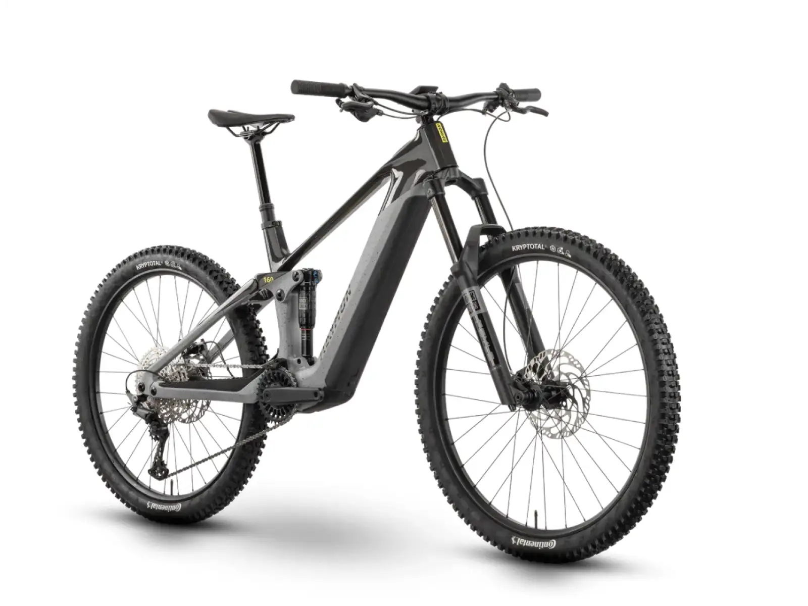 Raymon Tarok full suspension e-bike Grey sparkle/Carbon/Citron