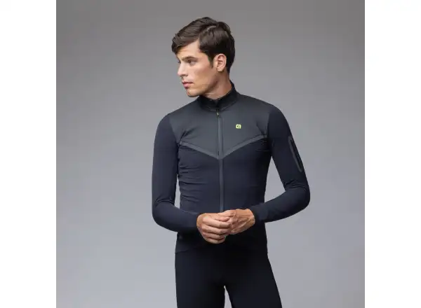 Alé R-EV1 Wool Speed men's winter cycling jacket Black