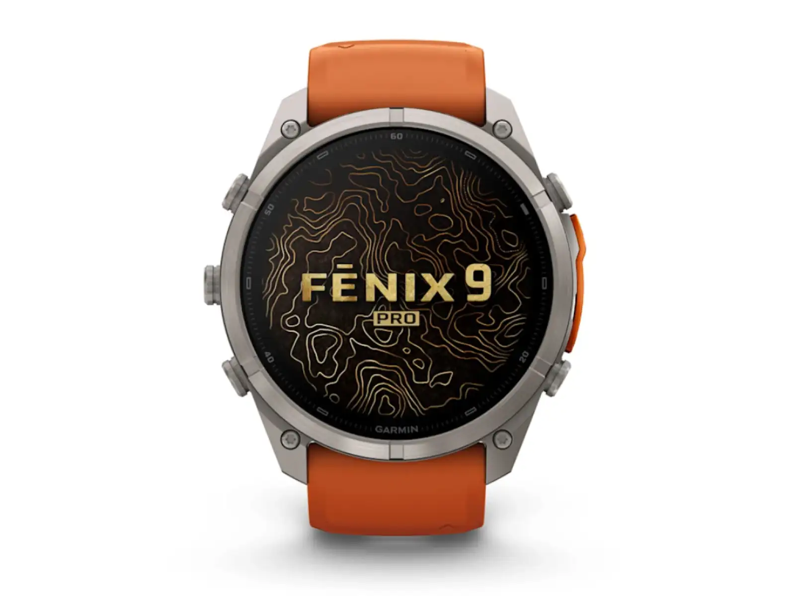Garmin Fénix 9 Pro inReach 51 mm smart watch Titanium Autumn orange/Spark orange