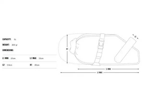 Apidura Racing saddle pack 5 L saddle bag