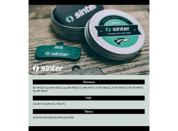 Sinter Shimano D Type brake pads polymer green