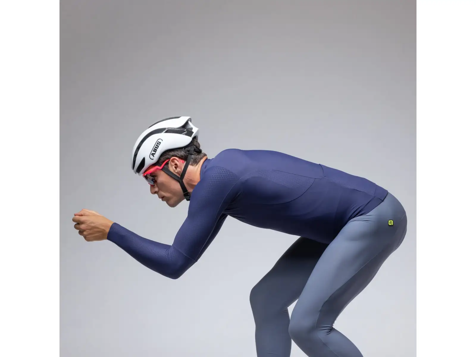 Alé R-EV1 Warm Race men's insulated cycling jersey Blueish