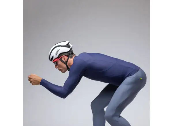 Alé R-EV1 Warm Race men's insulated cycling jersey Blueish