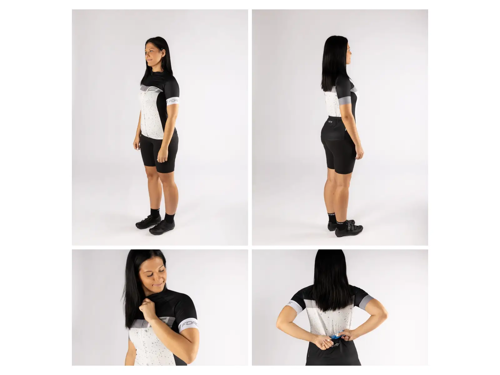 Force Spray Lady jersey short sleeve white/black