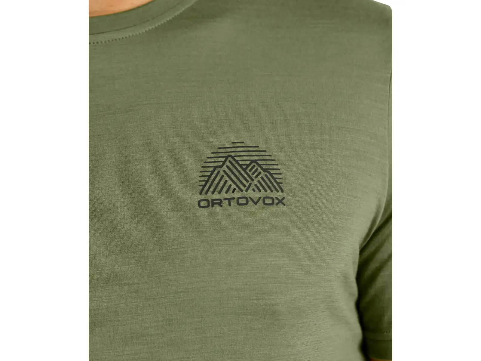Ortovox 120 Cool Tec Mtn Stripe men's T-shirt Red Malbec
