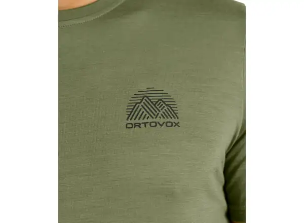 Ortovox 120 Cool Tec Mtn Stripe men's T-shirt Red Malbec