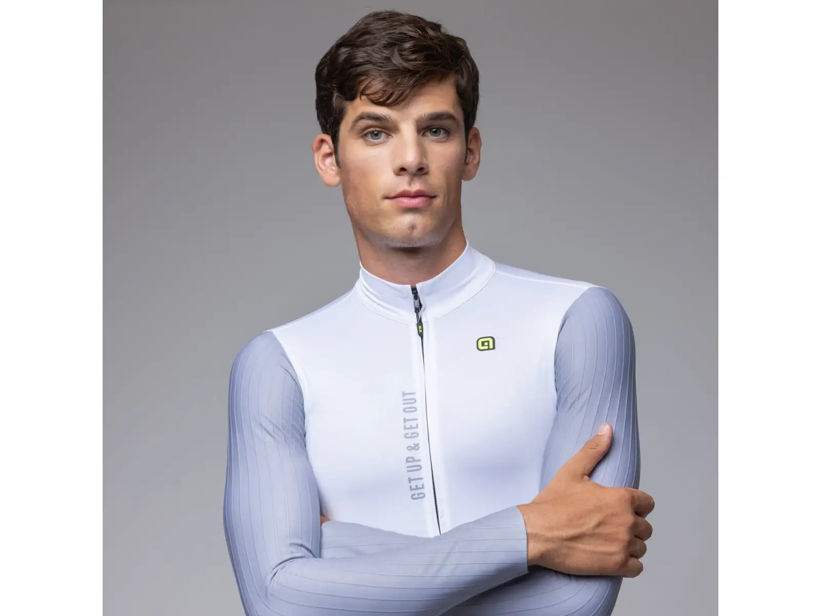Alé PR-E Follow Me men's insulated jersey long sleeve White