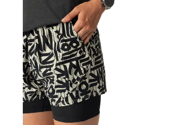 Dynafit Trail 2in1 women's running shorts Overcast