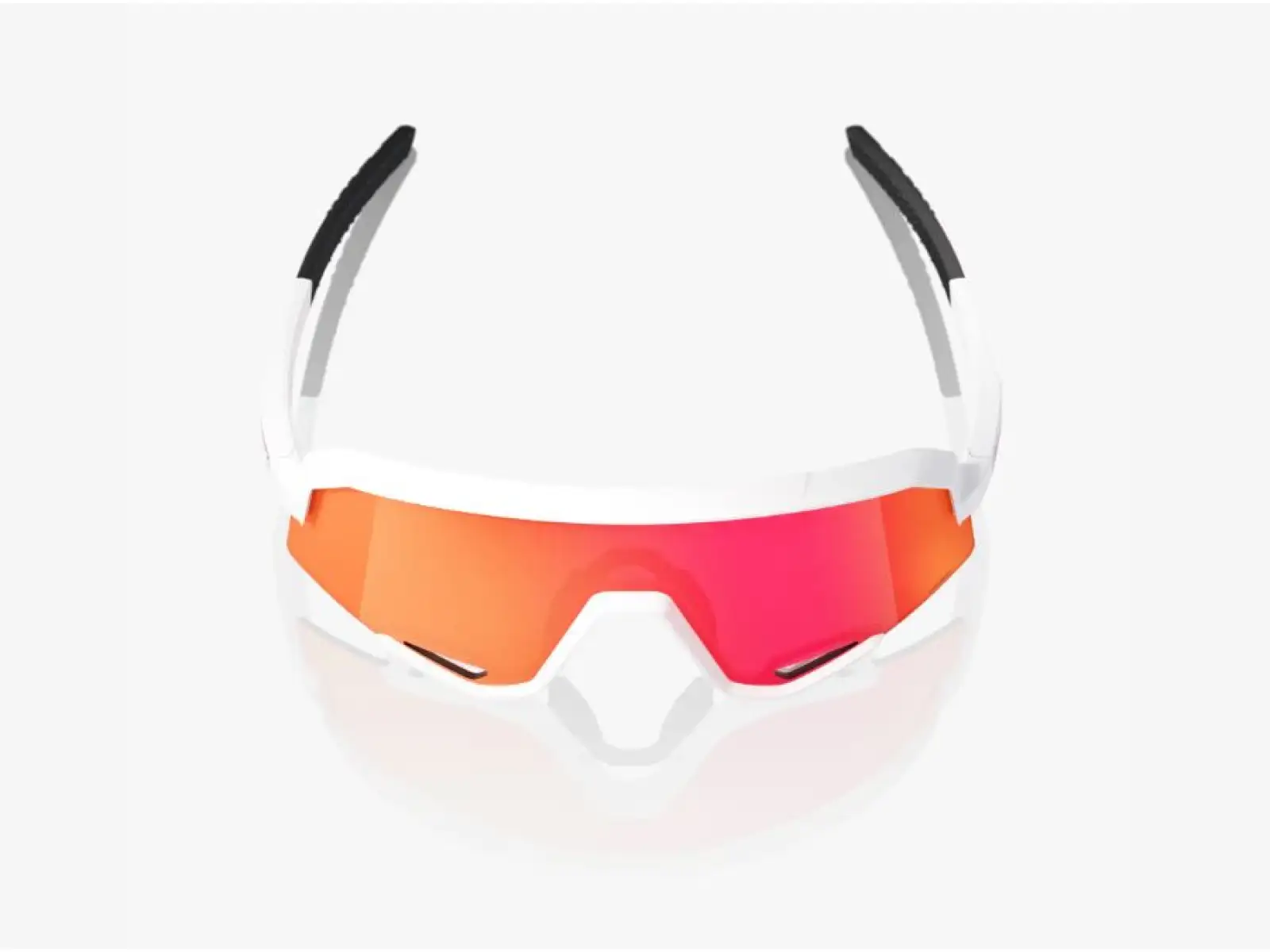 100% Slendale Matt White/HiPER Red Multilayer Mirror Sunglasses