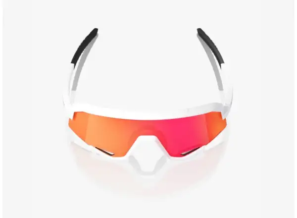100% Slendale Matt White/HiPER Red Multilayer Mirror Sunglasses