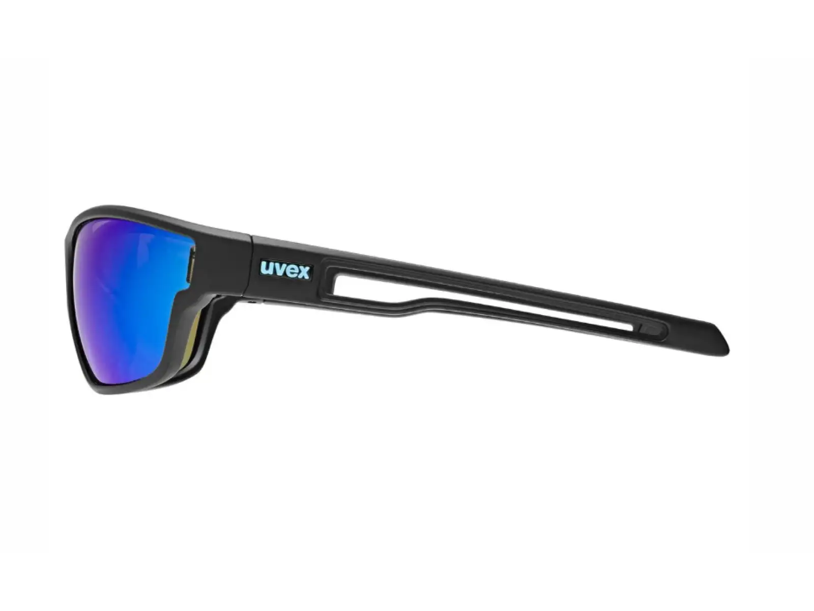 Uvex Sportstyle 806 glasses Black Matt/Mirror Blue