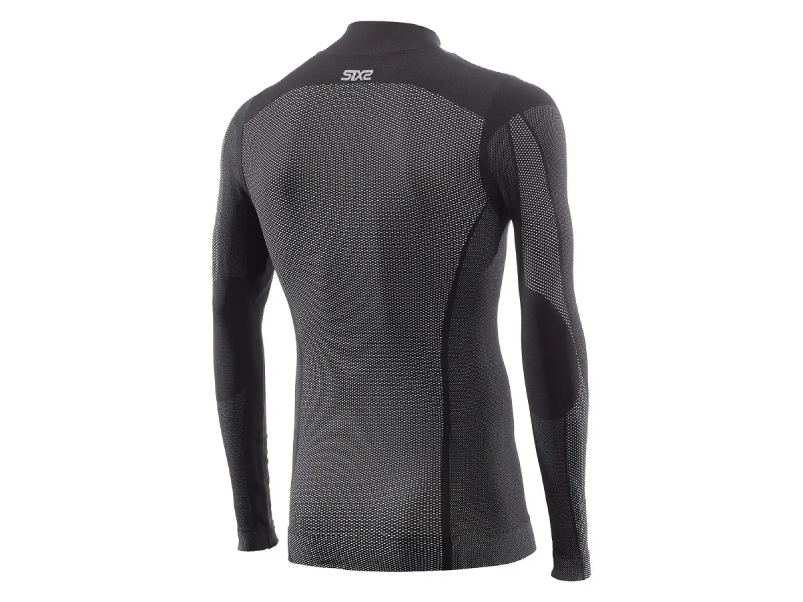 SIXS TS3 V2 functional long sleeve t-shirt with a stand-up collar carbon black