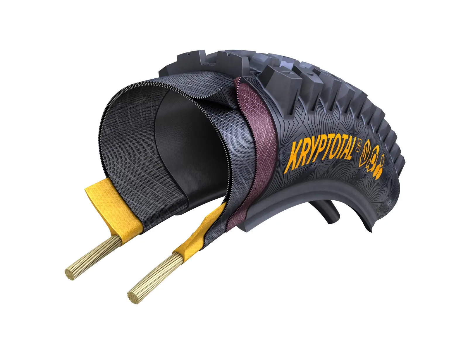 Continental Kryptotal-F Enduro Supersoft TLR 29" MTB tire kevlar front Black