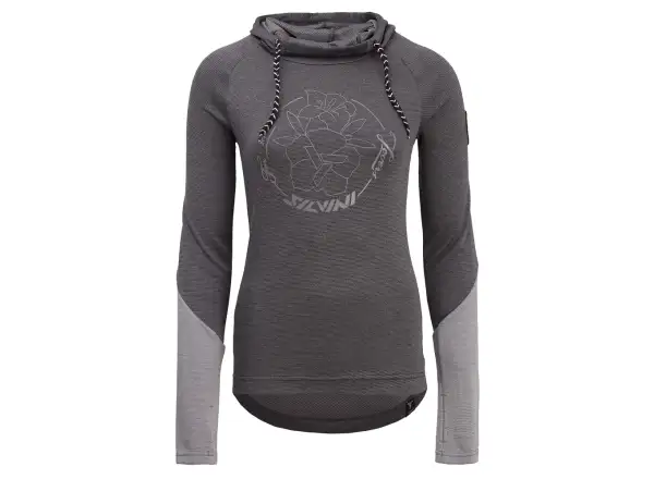 Silvini Merate women's long sleeve shirt Charcoal/Cloud