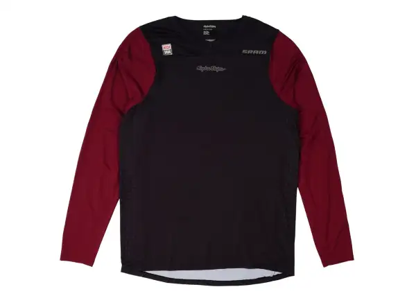 Troy Lee Designs x SRAM Skyline men's long sleeve jersey Radioscape Black/Berry