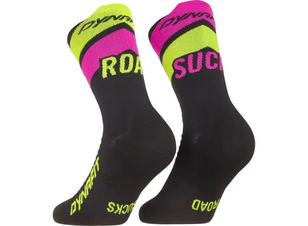 Dynafit Ultra Crew running socks Black Out/Ultra Yellow
