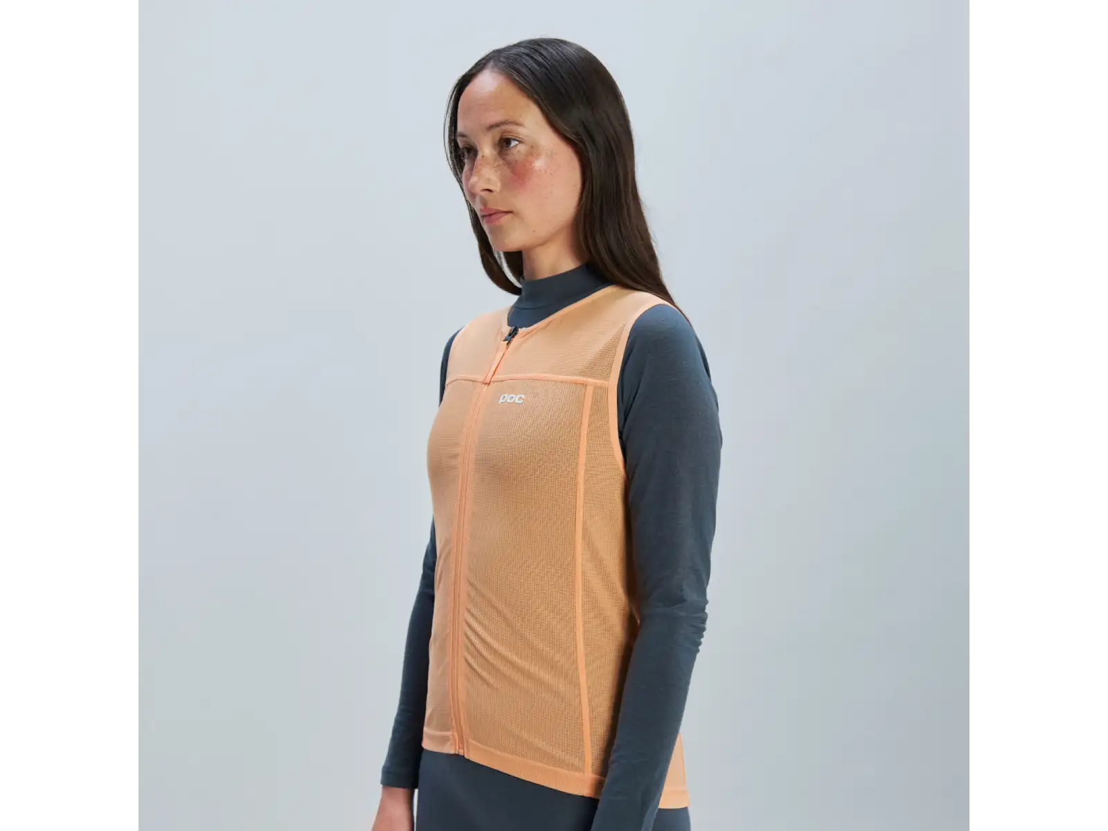 POC VPD Air Vest women's protective vest Apricot Sunstone