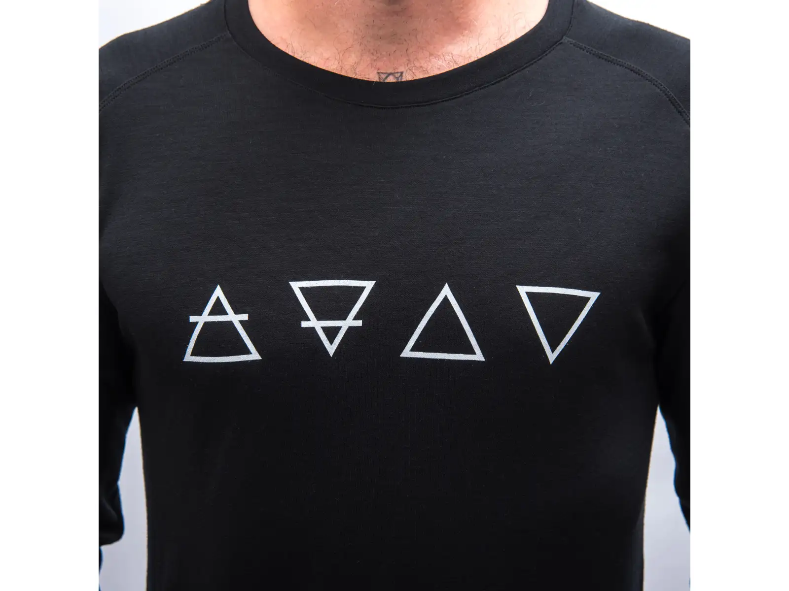 Sensor Merino Blend Elements men's long sleeve shirt Black