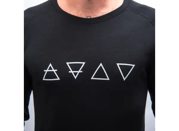 Sensor Merino Blend Elements men's long sleeve shirt Black