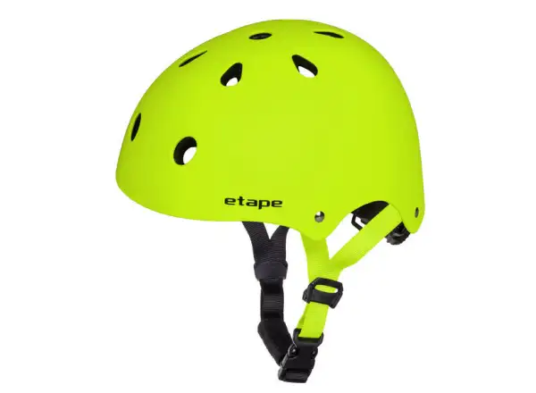 Etape Caddy children's helmet yellow fluo matte