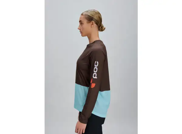 POC Motion Air women's jersey long sleeve Bronzite Brown/Lazurite Blue