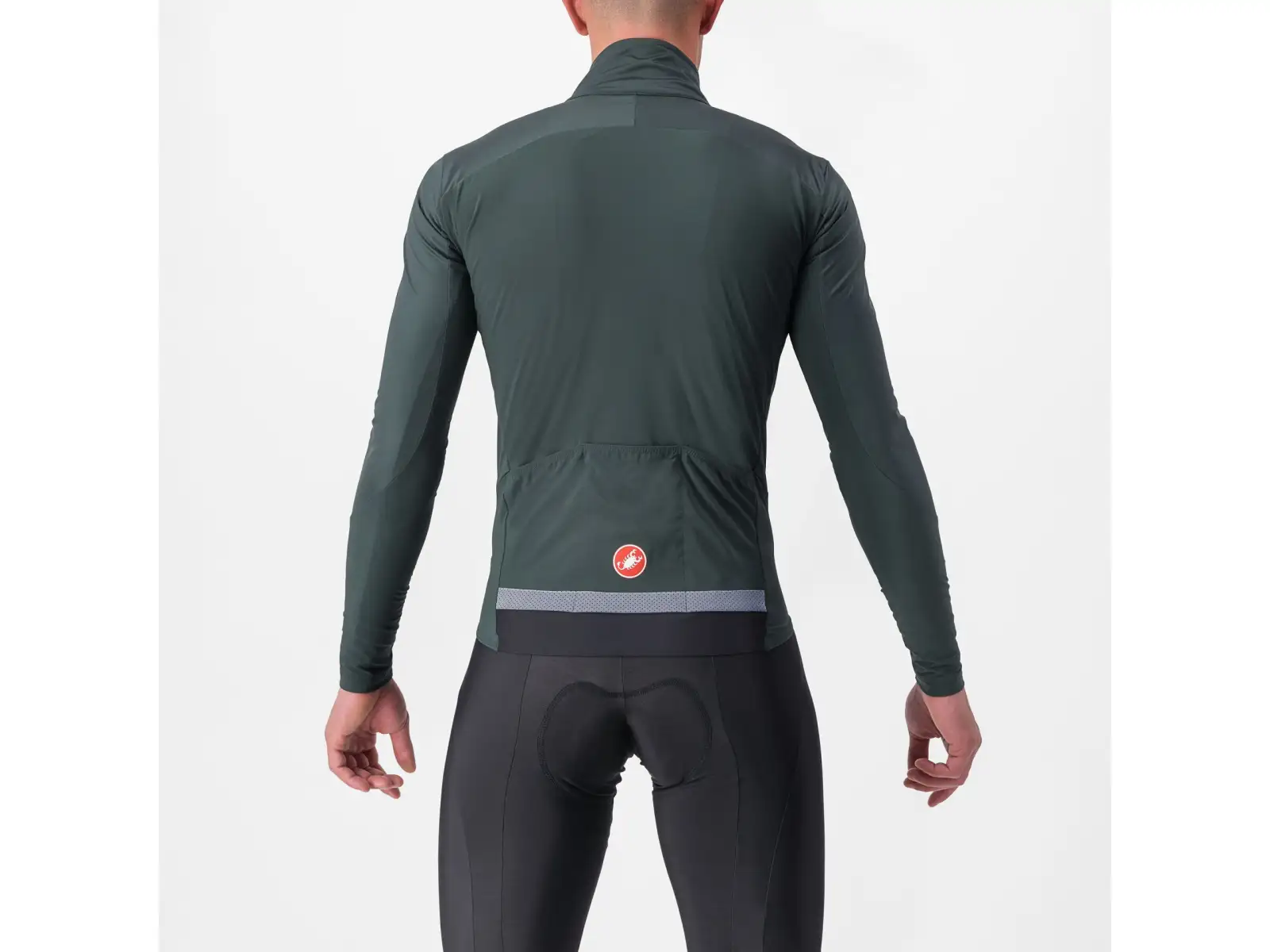 Castelli Beta RoS men's jacket Rover Green/Red Orange