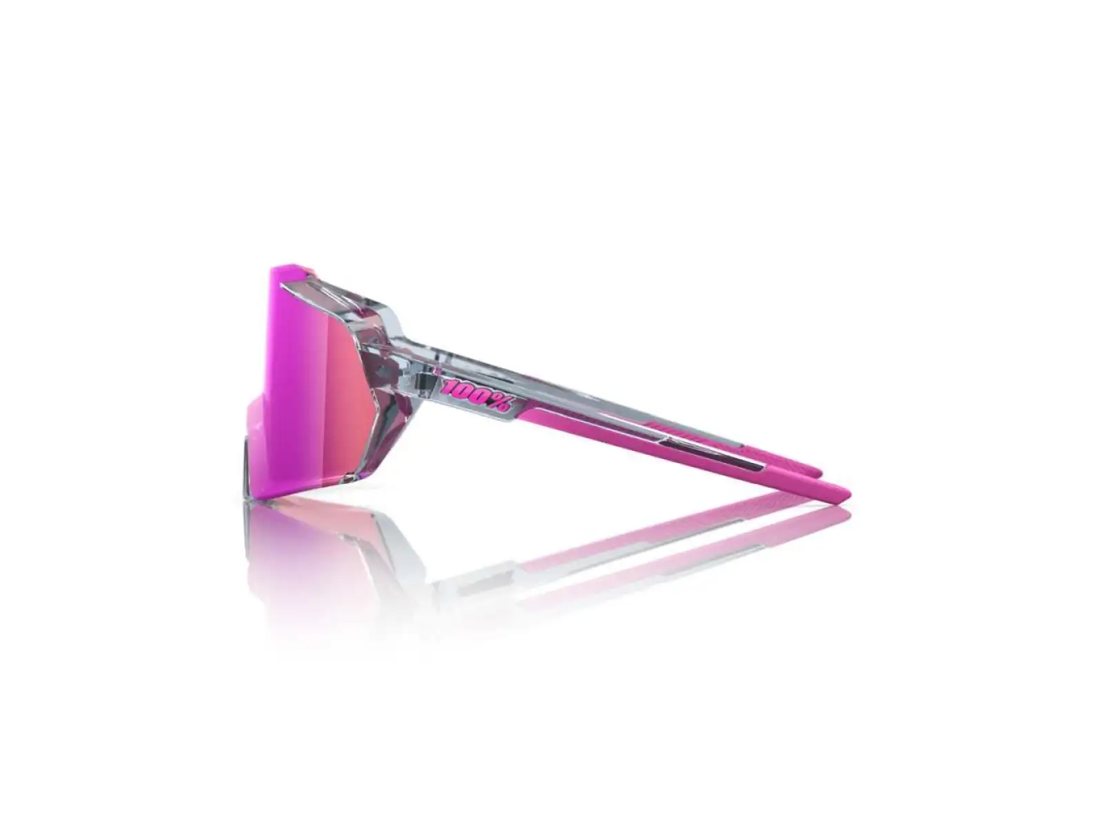 100% Korbin Polished Translucent Grey/Purple Multilayer Mirror Sunglasses
