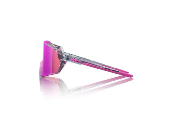 100% Korbin Polished Translucent Grey/Purple Multilayer Mirror Sunglasses